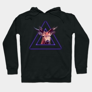 Geometric purple deer head triangle Hoodie